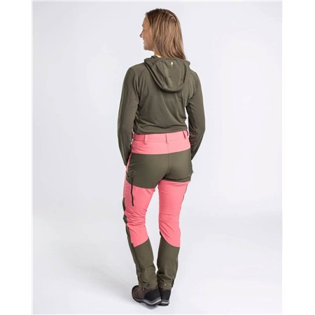 PANTALON FEMME PINEWOOD ABISKO - PINK BLUSH/MOSSGREEN