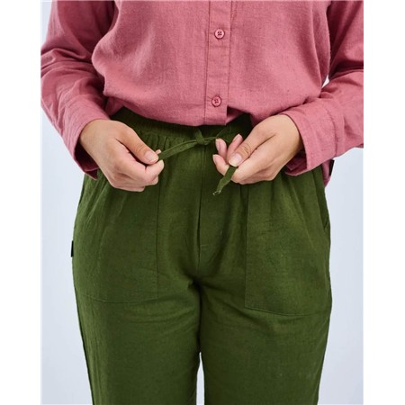 PANTALON FEMME PINEWOOD VÄRNAMO INSECTSAFE HEMP MIX - PINE GREEN