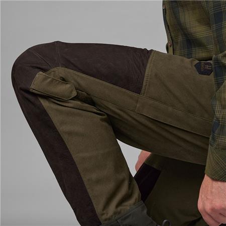 PANTALÓN HOMBRE HARKILA DRIVEN HUNT HWS LEATHER - VERDE/MARRÓN