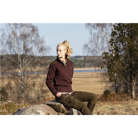 PANTALÓN MUJER PINEWOOD CARIBOU HUNT TRS WMN SUEDE - MARRON