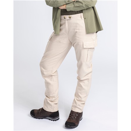 PANTALONE DI FONDO DONNA - BEIGE PINEWOOD VÄRNAMO INSECTSAFE LINEN W - BEIGE
