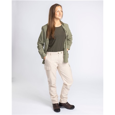 PANTALONE DI FONDO DONNA - BEIGE PINEWOOD VÄRNAMO INSECTSAFE LINEN W - BEIGE
