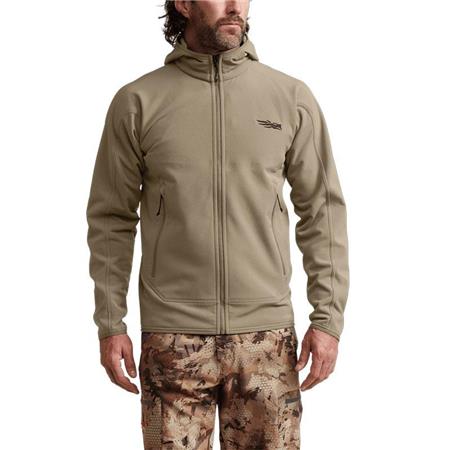 PILE POLAR UOMO SITKA ALPHA HOODED - BUCKSKIN
