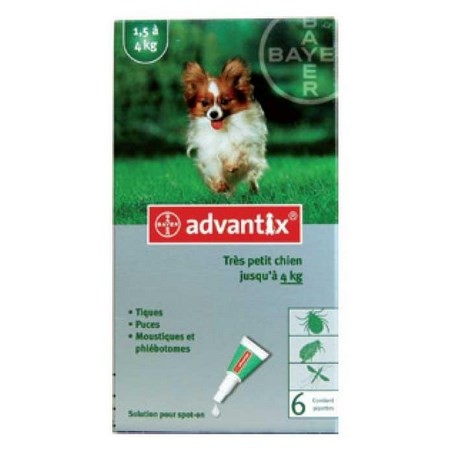 Pipette Insecticide Bayer Advantix 40” Tres Petit Chien 1-2Kg