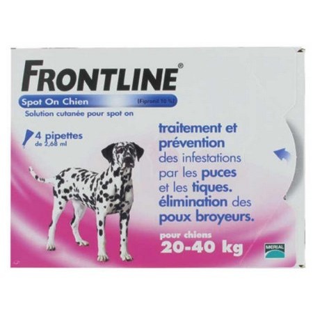 Pipette Insecticide Frontline Spot On Chien 20-40Kg