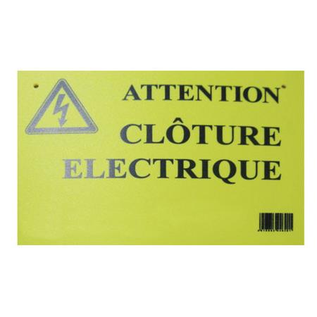 Plaque De Signalisation Ako Attention Clôture Électrique