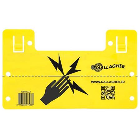 Plaque De Signalisation Gallagher - Attention Cloture