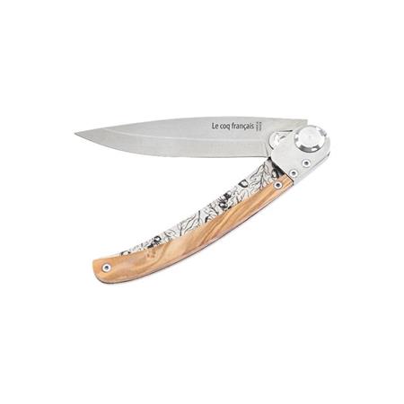 POCKET KNIFE LE COQ FRANÇAIS CHÊNE OLIVE WOOD