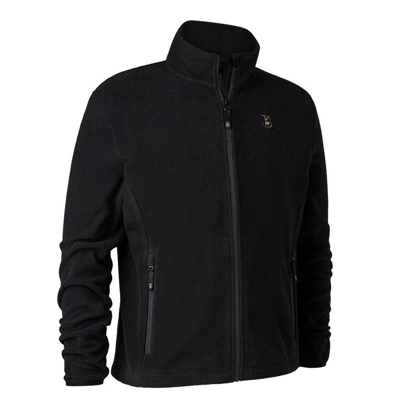 Polaire Lee Cooper Homme - Noir, Col Montant, Manches Longues - 100% Polyester, Chaud Et Décontracté