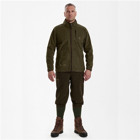 POLAIRE HOMME DEERHUNTER GAMEKEEPER BONDED FLEECE RÉVÉRSIBLE - KAKI/ORANGE
