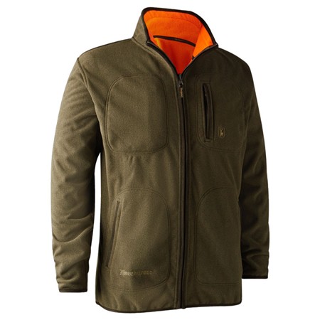POLAIRE HOMME DEERHUNTER GAMEKEEPER BONDED FLEECE RÉVÉRSIBLE - KAKI/ORANGE