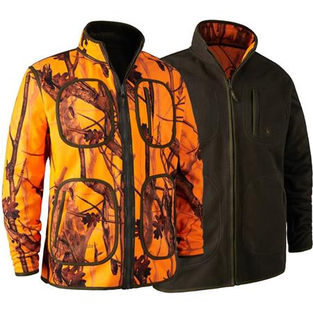 Polaire Homme Deerhunter Gamekeeper Reversible Fleece Jacket - Gh Camo/Vert