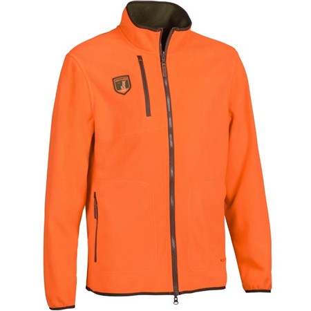 POLAIRE HOMME PERCUSSION REVERSIBLE FINLANDE - KAKI/ORANGE