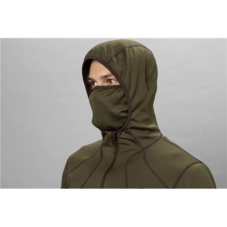 POLAIRE MAN HARKILA DEER STALKER FULL-ZIP FLEECE HOODIE - WILLOW GREEN