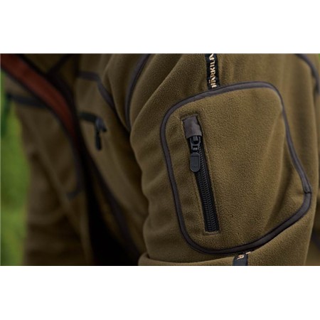 POLAIRE MAN HARKILA KAMKO FLEECE - DARK OLIVE/ARABIAN SPICE
