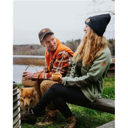 POLAIRE SANS MANCHE HOMME PINEWOOD PILE FLEECE - ORANGE CLAY/D.BROWN