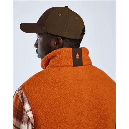 POLAIRE SANS MANCHE HOMME PINEWOOD PILE FLEECE - ORANGE CLAY/D.BROWN
