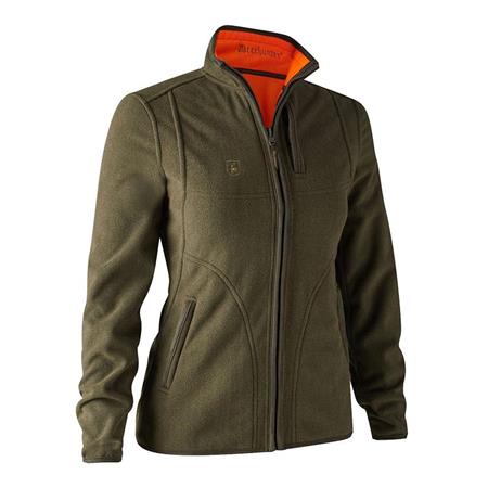 Polar Damski Deerhunter Lady Pam Bonded Fleece Odwracalna - Khaki/Pomarańczowy