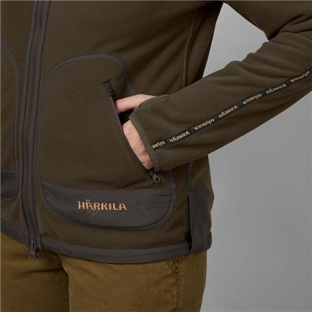 POLAR DAMSKI HARKILA KAMKO FLEECE WOMEN - BRĄZOWY/CZERWONY