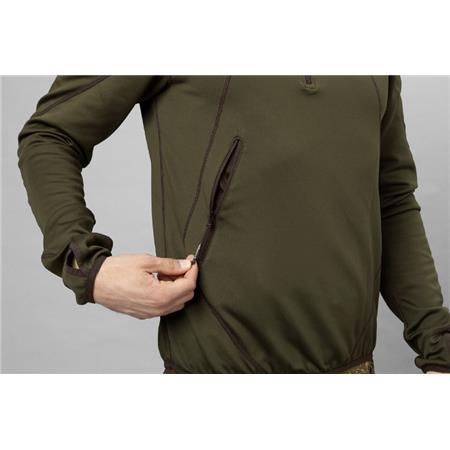 POLAR MANN HARKILA DEER STALKER FULL-ZIP FLEECE HOODIE - WILLOW GREEN