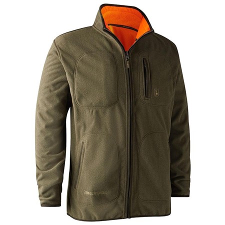 Polar Męski Deerhunter Gamekeeper Bonded Fleece Odwracalny - Khaki/Pomarańczowy