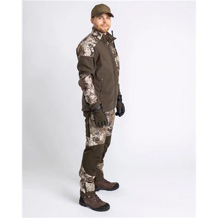 POLAR MĘSKI PINEWOOD SMÅLAND HUNTERS CAMOU FLEECE - BRĄZOWY/STRATA