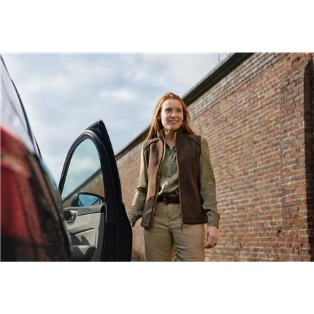 POLAR SEM MANGA PARA MULHER HARKILA SANDHEM SHERPA W - DEMITASSE BROWN