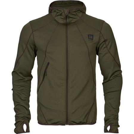 Polare Uomo Harkila Deer Stalker Full-Zip Fleece Hoodie - Willow Green