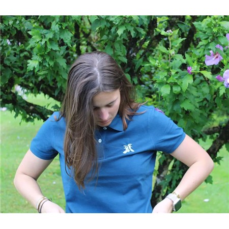 Polo Korte Mouwen Dames Le Pairon Bécassier - Blauw
