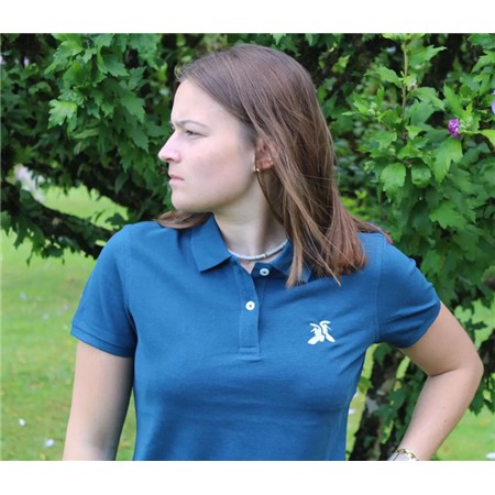 POLO MANCHES COURTES FEMME LE PAIRON BÉCASSIER - BLEU