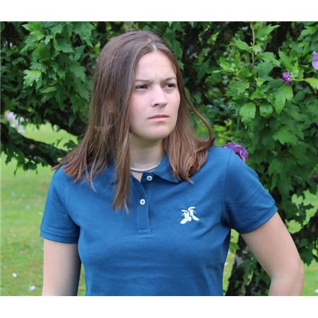 POLO MANCHES COURTES FEMME LE PAIRON BÉCASSIER - BLEU