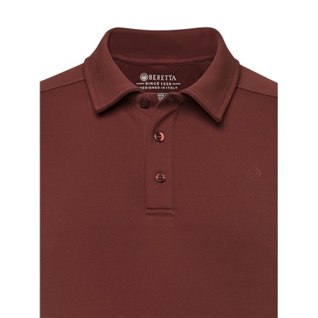 POLO MANCHES COURTES HOMME BERETTA CHAMPION'S EDGE - MADDER BROWN