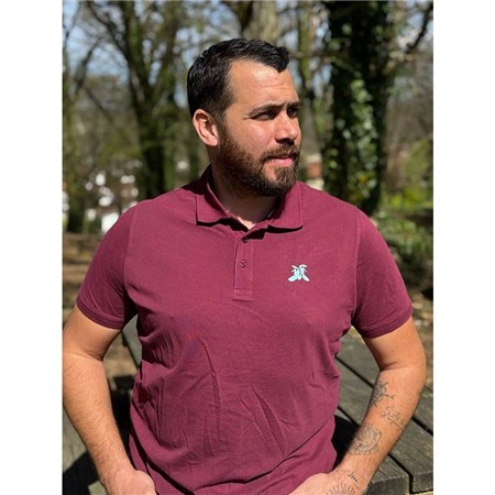 Polo Manches Courtes Homme Le Pairon Bécassier Logo Bleu - Bordeaux