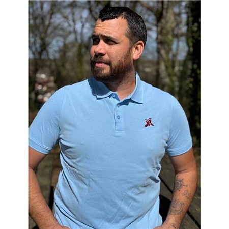 Polo Manches Courtes Homme Le Pairon Bécassier Logo Bordeaux - Bleu