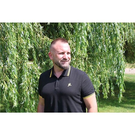 Polo Manches Courtes Homme Le Pairon Bécassier Logo Jaune - Noir