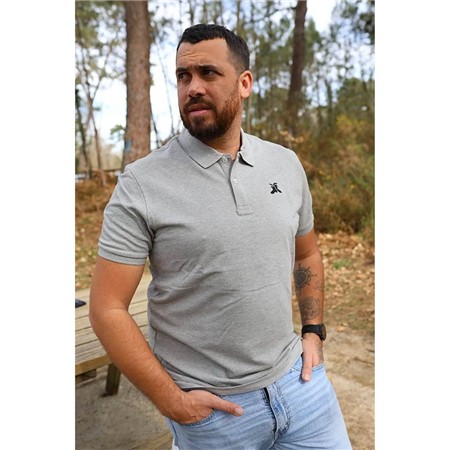 Polo Manches Courtes Homme Le Pairon Bécassier Logo Noir - Gris