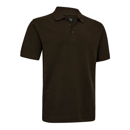 Polo Mangas Curtas Homem Deerhunter Griffin - Otter Brown