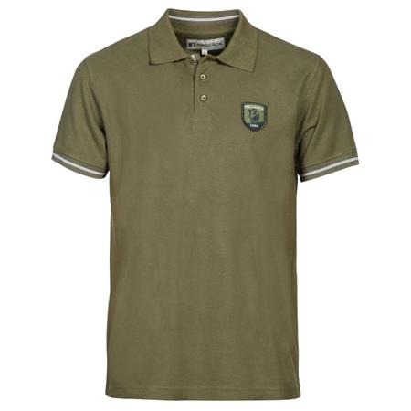 Polo Maniche Corte Uomo Percussion Motif Sanglier - Kaki