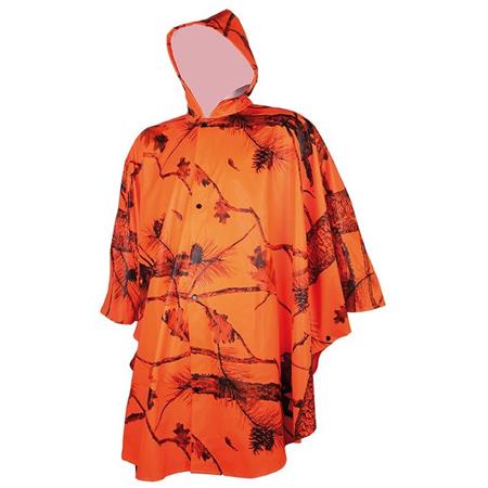 Poncho Uomo Treeland T426 Impermeabile - Camuflaje Naranja - Arancione Mimetico