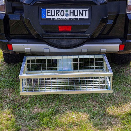 PORTE BAGAGE ARRIÈRE GALVANISÉ EUROHUNT AVEC RACCORD ENFICHABLE ET BAC À GIBIER MULTI USAGE