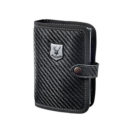 Porte Permis Riserva Effet Carbone Cuir