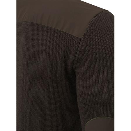 ΠΟΥΛΌΒΕΡ ΑΝΔΡΙΚΌ BERETTA WILTON CREW NECK TECH SWEATER - ΚΑΦΈ/ΠΡΆΣΙΝΟ