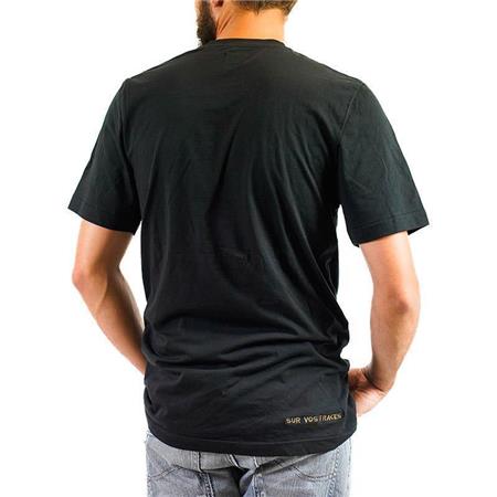 ΠΡΟΣΑΡΜΌΣΙΜΟ T-SHIRT ΚΥΝΗΓΙΟΎ SUR VOS TRACES - ΜΑΎΡΟ