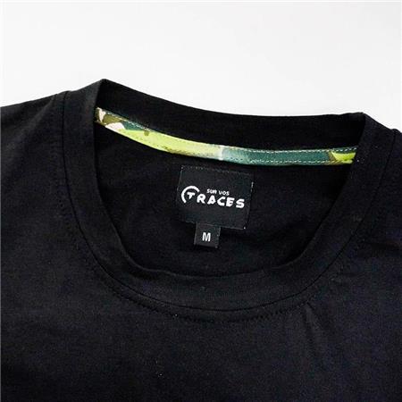 ΠΡΟΣΑΡΜΌΣΙΜΟ T-SHIRT ΚΥΝΗΓΙΟΎ SUR VOS TRACES - ΜΑΎΡΟ
