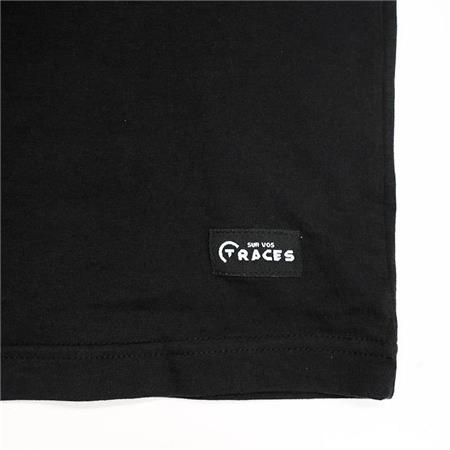 ΠΡΟΣΑΡΜΌΣΙΜΟ T-SHIRT ΚΥΝΗΓΙΟΎ SUR VOS TRACES - ΜΑΎΡΟ