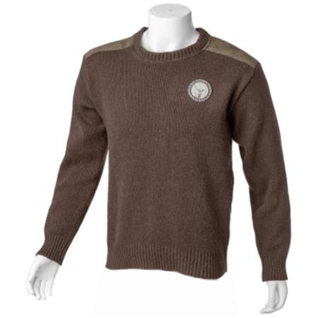 PULL HOMME BARTAVEL P60 CERF COL ROND - CHOCOLAT