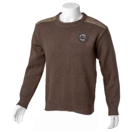 PULL HOMME BARTAVEL P60 SANGLIER COL ROND - CHOCOLAT