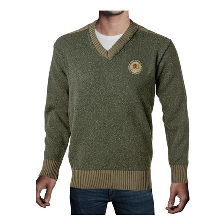 Pull Homme Bartavel P61 Epagneul Col V - Kaki