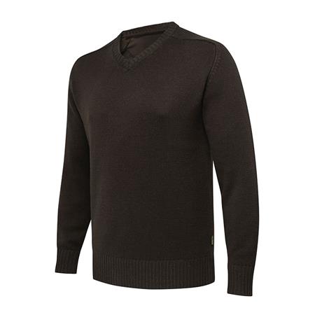 Pull Homme Beretta Kent V-Neck Tech Sweater - Marron/Vert