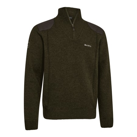 Pull Homme Deerhunter Finley Demi-Zip Knit - Woodland